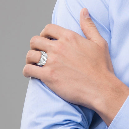 14k White Gold VS Real Diamond men's ring