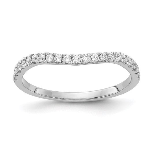 14k white gold real diamond contoured wedding band rm5908b 020 waa
