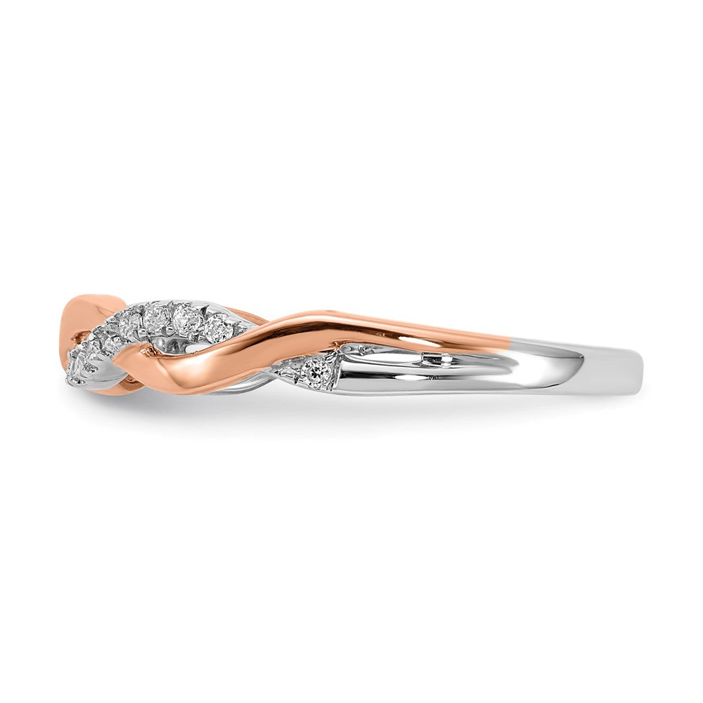 14k white rose gold real diamond twist design wedding band rm5909b 012 wraa