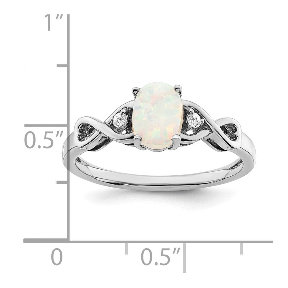 14k white gold created opal and real diamond ring rm5972 op 004 wa