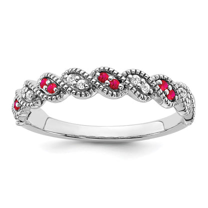 14k white gold ruby and real diamond twist band rm6050 ru 008 wa