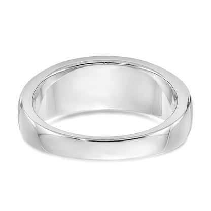 0.15ct. CZ Solid Real 14k White Gold Men's Wedding Band Ring