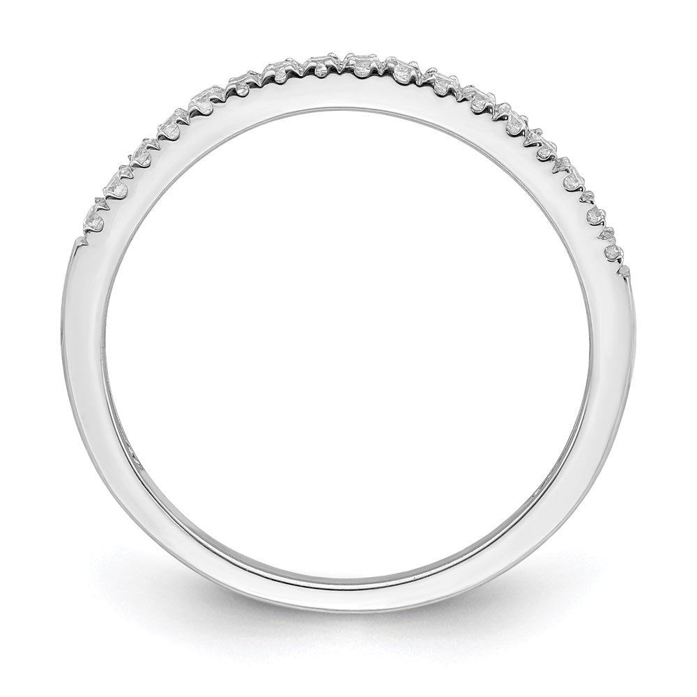 14k White Gold Real Diamond Wedding Band