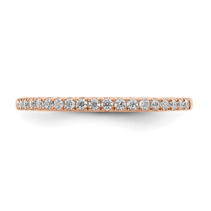 14k Rose Gold Real Diamond Wedding Band