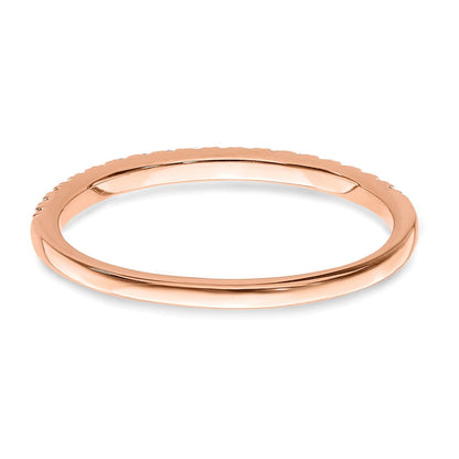 14k Rose Gold Real Diamond Wedding Band