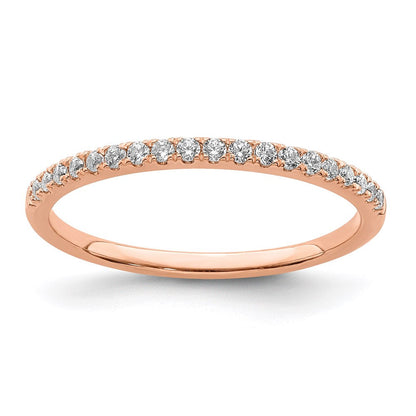 14k Rose Gold Real Diamond Wedding Band