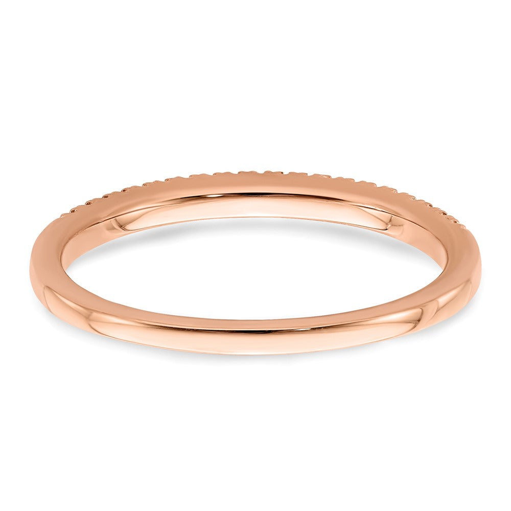 14k Rose Gold Real Diamond Wedding Band