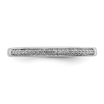 14k White Gold Real Diamond Wedding Band