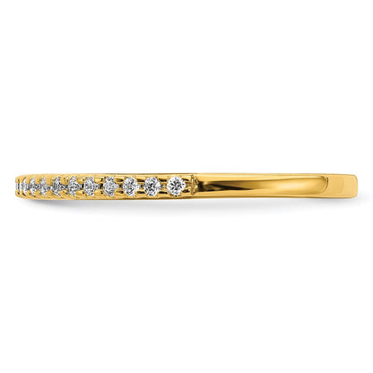 14K Yellow Gold Real Diamond Wedding Band