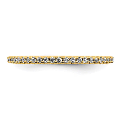 14K Yellow Gold Real Diamond Wedding Band