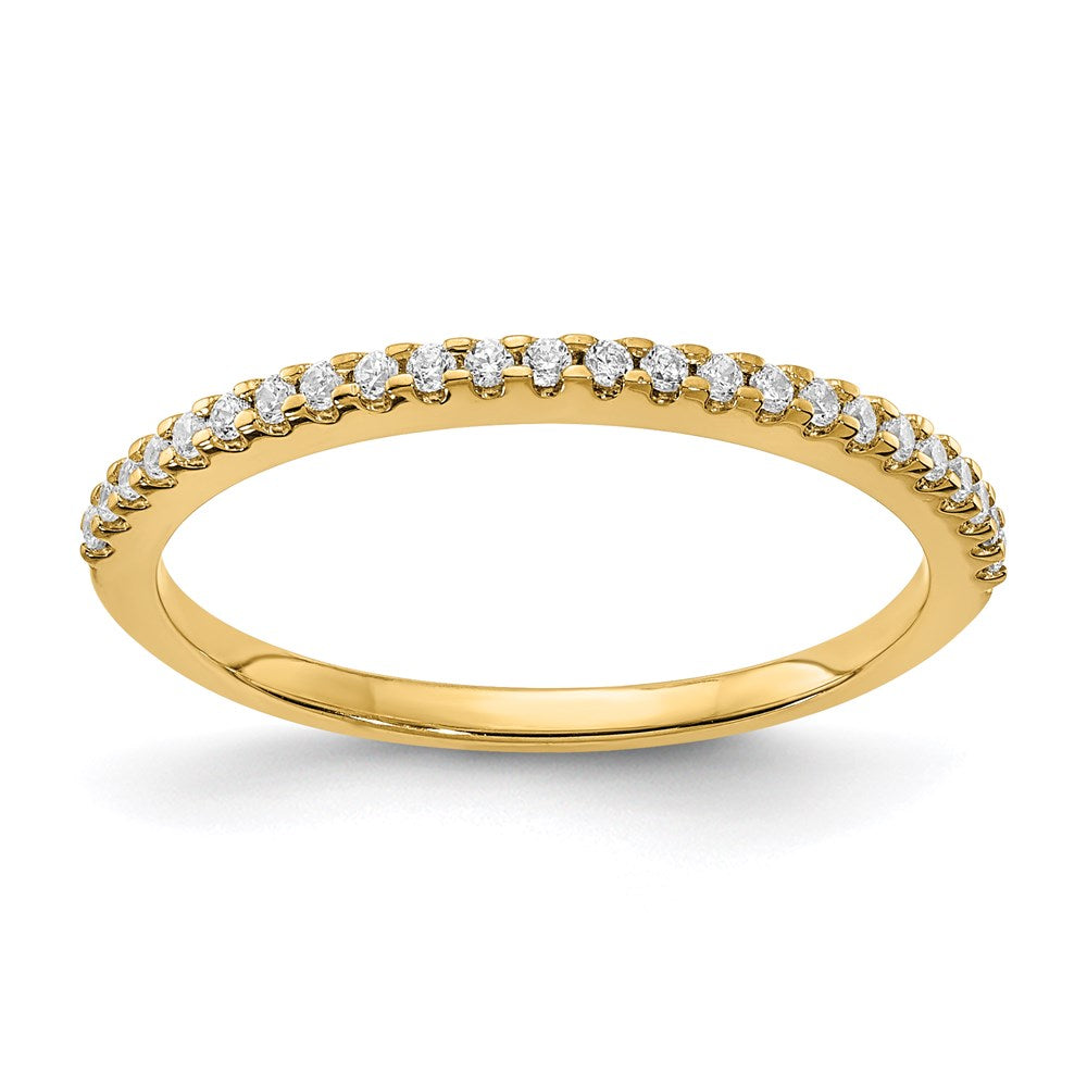 14K Yellow Gold Real Diamond Wedding Band