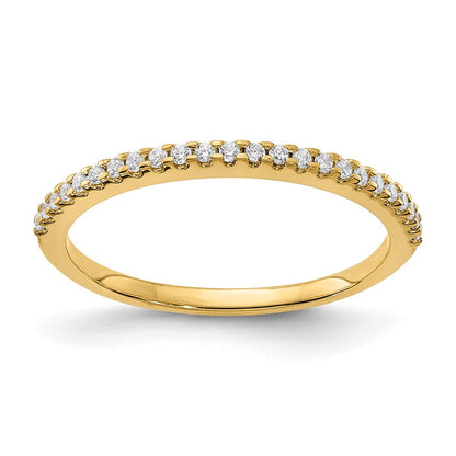 14K Yellow Gold Real Diamond Wedding Band