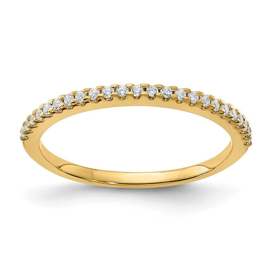 14K Yellow Gold Real Diamond Wedding Band