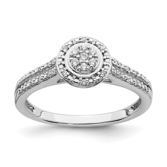 10k white gold real diamond cluster engagement ring rm6393e 016 0waa