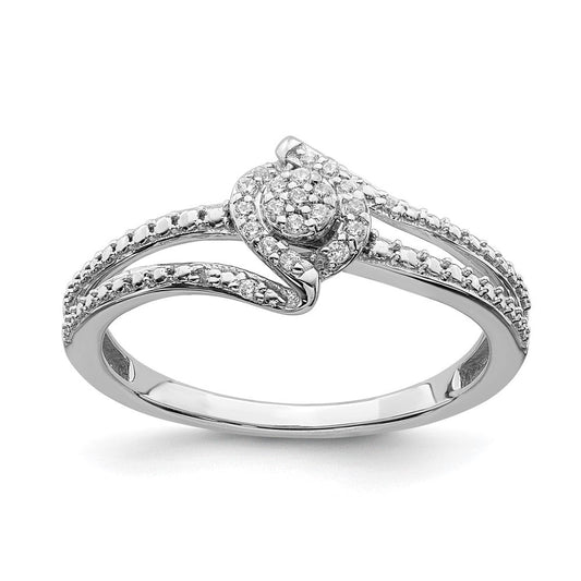 10k white gold real diamond cluster engagement ring rm6396e 010 0waa