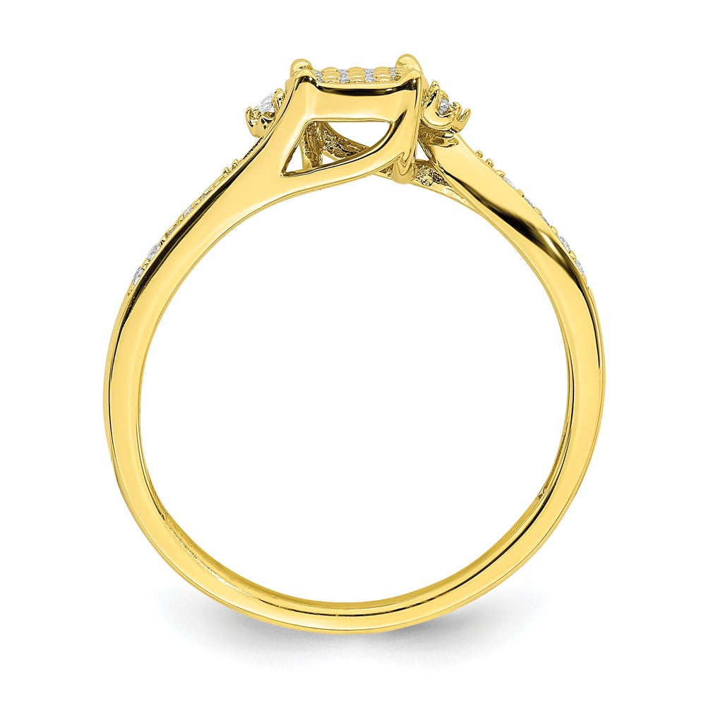 10k yellow gold real diamond cluster engagement ring rm6402e 010 0yaa