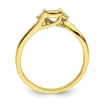 10k yellow gold real diamond cluster engagement ring rm6402e 010 0yaa