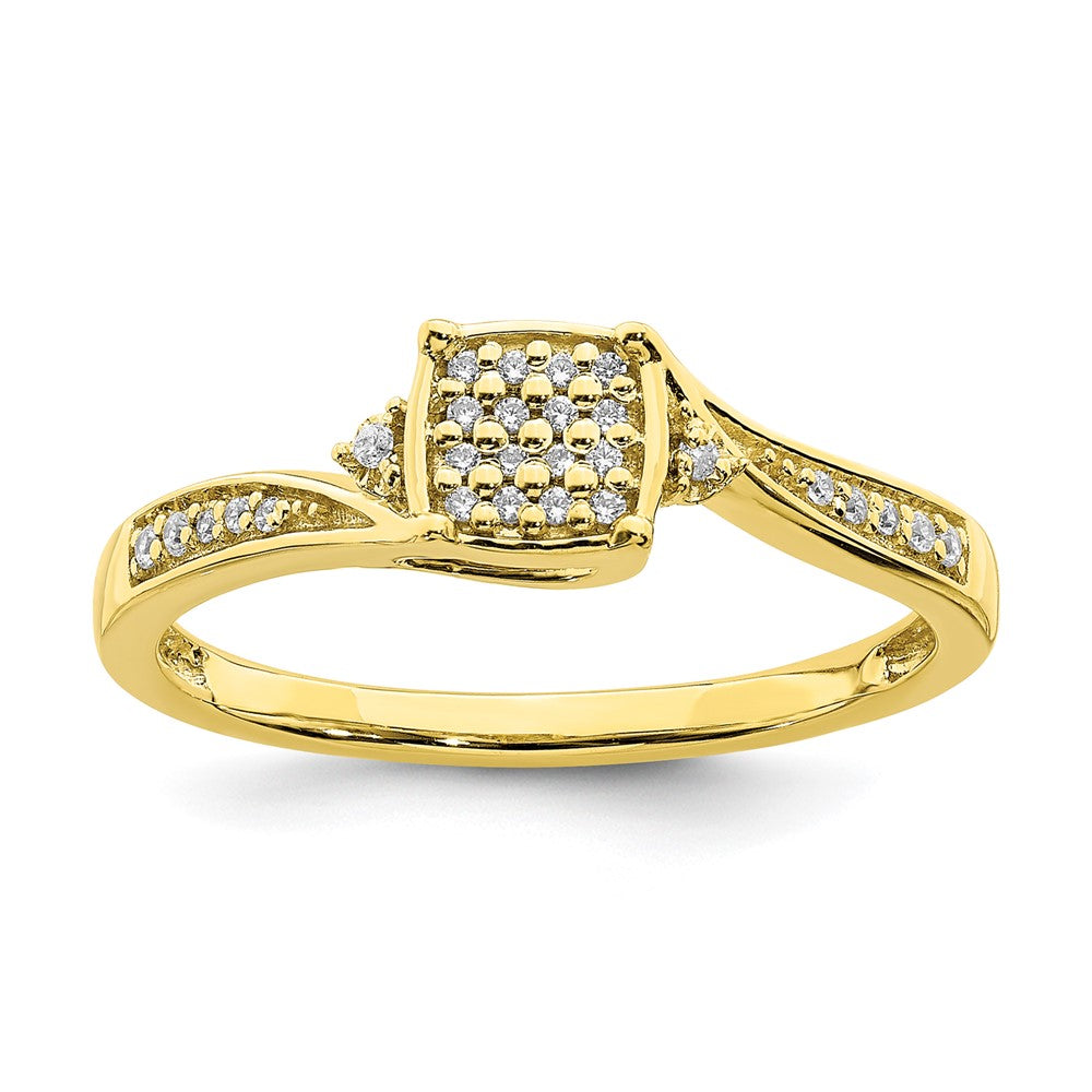 10k yellow gold real diamond cluster engagement ring rm6402e 010 0yaa