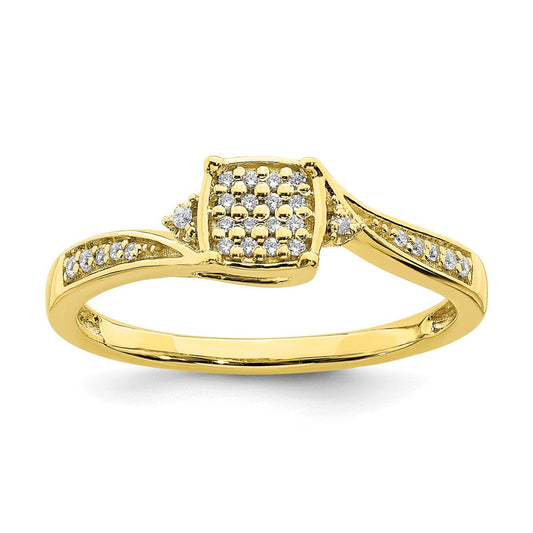 10k yellow gold real diamond cluster engagement ring rm6402e 010 0yaa