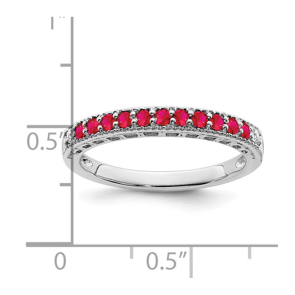 14k white gold ruby and real diamond band rm7244 ru 004 wa
