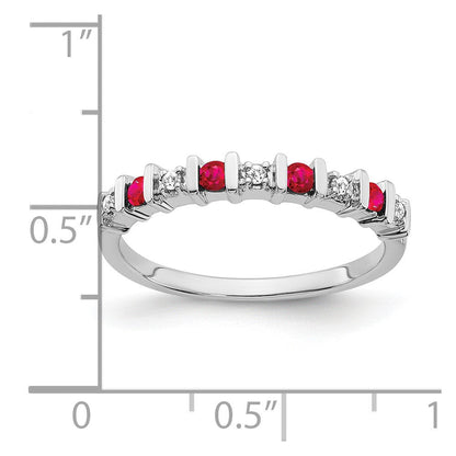 14k white gold ruby and real diamond band rm7246 ru 005 wa