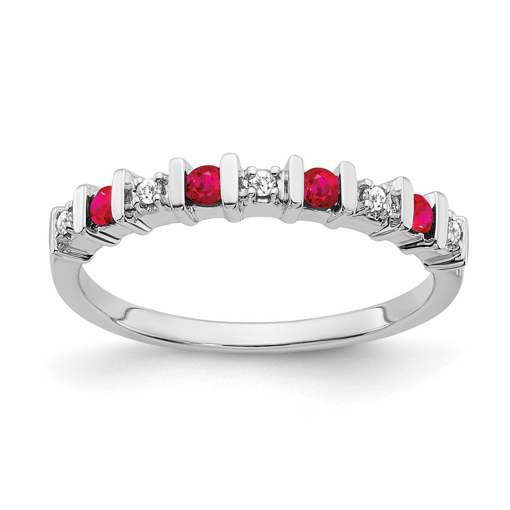 14k white gold ruby and real diamond band rm7246 ru 005 wa