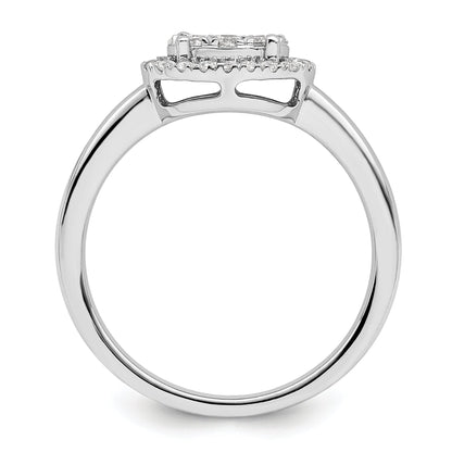 0.30ct. CZ Solid Real 14k White Complete Dia. Oval Halo Cluster Engagement Ring