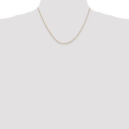 14K Yellow Gold 18 inch .9mm Round Snake with Lobster Clasp Chain Necklace