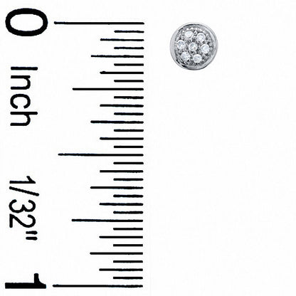 0.05 CT. T.W. Round Cluster Stud Earrings in 10K White Gold