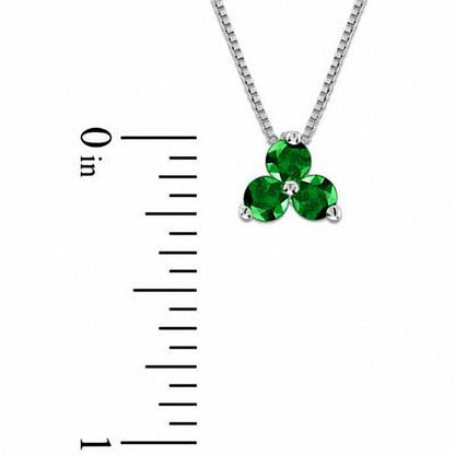 Emerald Pendant in 14K White Gold