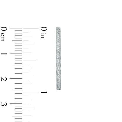 0.13 CT. T.W. Diamond Oval Earrings in 10K White Gold