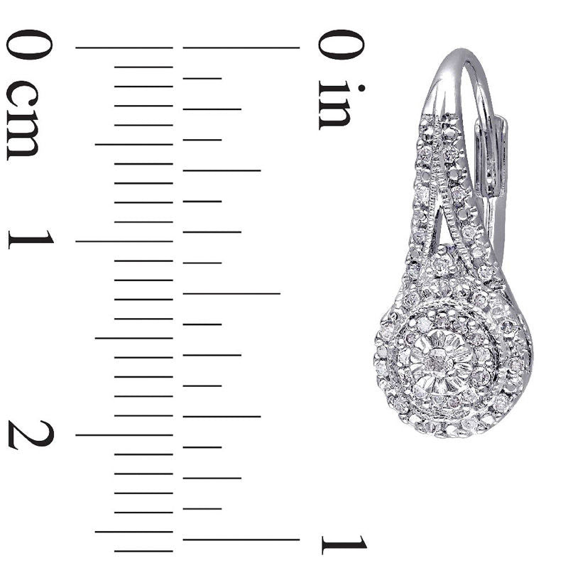 0.25 CT. T.W. Composite Diamond Vintage-Style Drop Earrings in Sterling Silver