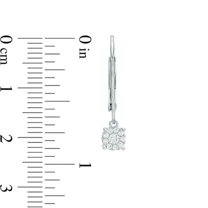 0.2 CT. T.W. Composite Diamond Drop Earrings in 10K White Gold