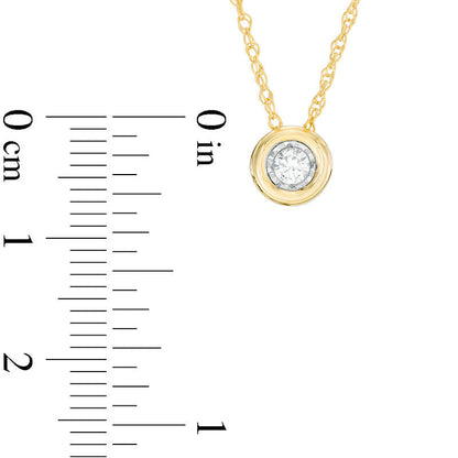 0.25 CT. Natural Clarity Enhanced Solitaire Pendant in 10K Yellow Gold