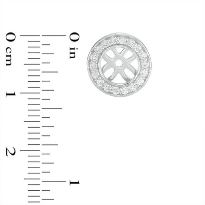 0.5 CT. T.W. Diamond Frame Earring Jackets in 10K White Gold