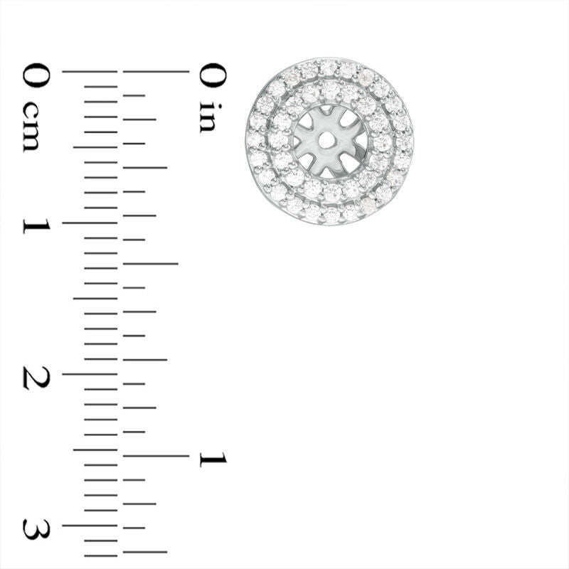 0.5 CT. T.W. Diamond Double Frame Earring Jackets in 10K White Gold