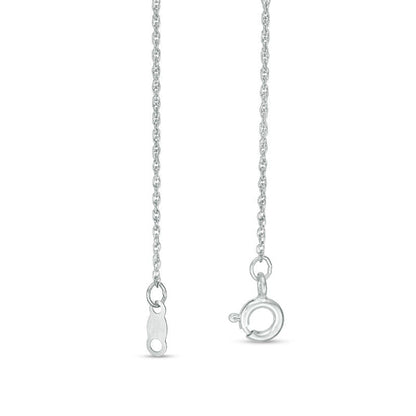 Lab-Created White Sapphire and 0.25 CT. T.W. Baguette Diamond Three Stone Curved Bar Necklace in Sterling Silver - 16.5"