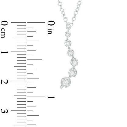0.1 CT. T.W. Journey Natural Diamond Pendant in 14K White Gold