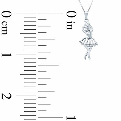 0.05 CT. T.W. Natural Diamond Ballerina Pendant in Sterling Silver