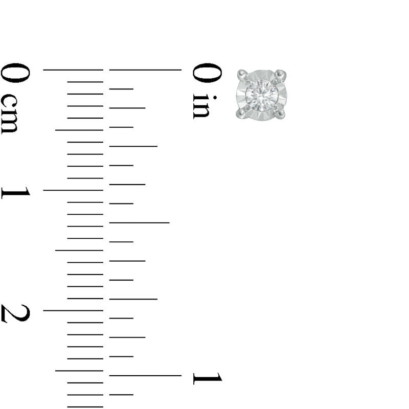 0.1 CT. T.W. Diamond Solitaire Stud Earrings in 10K Rose Gold