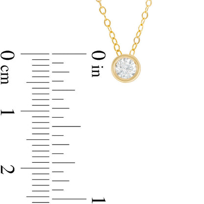 0.25 CT. Natural Clarity Enhanced Solitaire Pendant in 14K Gold