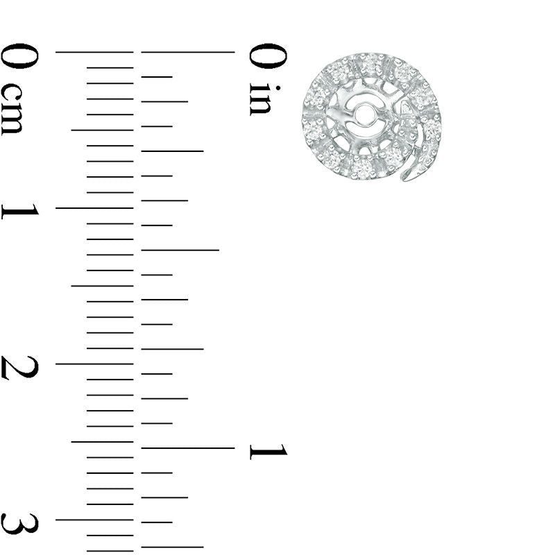 0.17 CT. T.W. Diamond Swirl Frame Earring Jackets in 14K White Gold