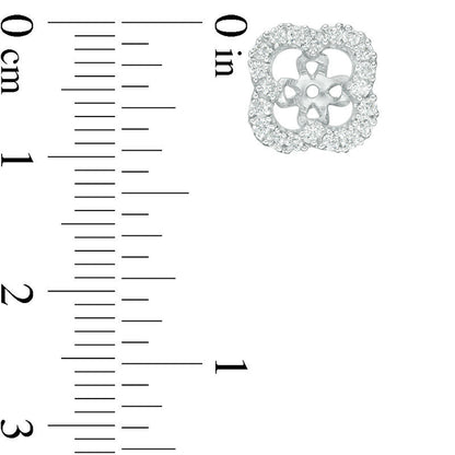 0.5 CT. T.W. Diamond Clover Frame Earring Jackets in 14K White Gold