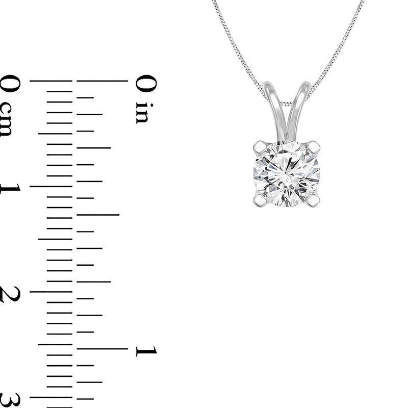 1 CT. Certified Natural Clarity Enhanced Solitaire Pendant in 14K White Gold (I/SI2)