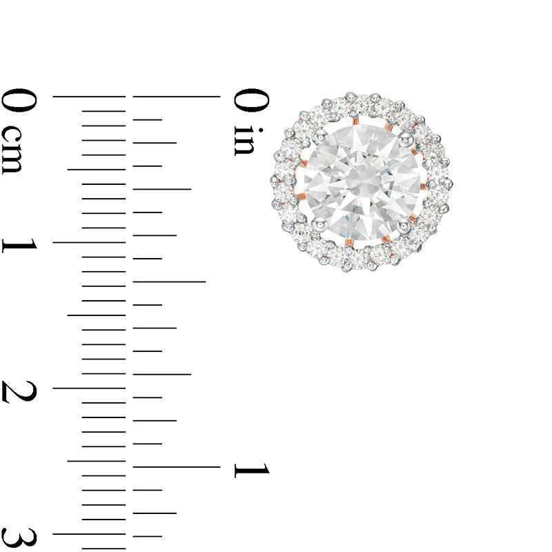 0.63 CT. T.W. Diamond Frame Earring Jackets in 14K Rose Gold