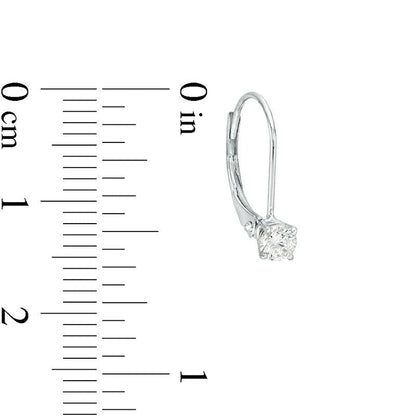 0.25 CT. T.W. Certified Diamond Solitaire Drop Earrings in 14K White Gold (I/I3)