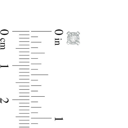 0.1 CT. T.W. Diamond Solitaire Stud Earrings in 10K White Gold