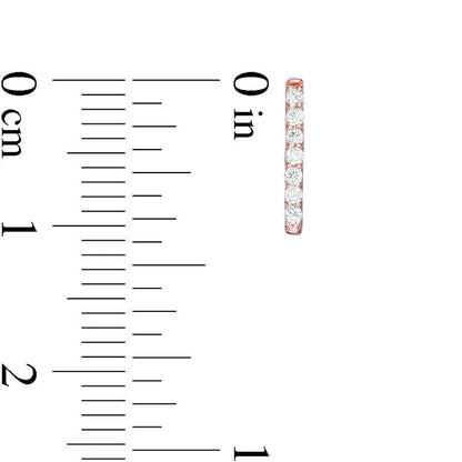 0.1 CT. T.W. Diamond Vertical Bar Drop Earrings in 10K Rose Gold