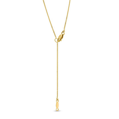 0.25 CT. T.W. Natural Diamond Frame Flower Drop Pendant in 10K Yellow Gold