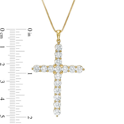 4 CT. T.W. Natural Diamond Antique Vintage-Style Cross Pendant in 14K Gold